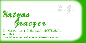 matyas graczer business card